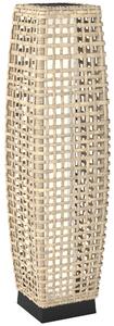 Outsunny Lampada Solare da Giardino in Rattan Sintetico con LED Accensione/Spegnimento Automatico 21x21x78 cm Natural | Aosom Italy