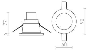 RED - R12659 - Lampada da incasso per bagno LEROY 1xGU5,3/35W/12V IP44