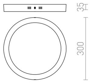 RED - Design Rendl - R12973 - Plafoniera LED SOCORRO LED/24W/230V