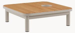 Tavolino da giardino con piano in legno di teak e accessori Kirra