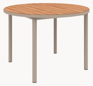 Tavolo da giardino rotondo con piano in legno di teak Kirra