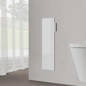 Modulo WC a incasso Kronenbach, design a cubo, 60 cm - frontale in vetro, apertura a sinistra