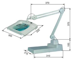 Lampada da tavolo a LED con lente d'ingrandimento LED/12W/12/230V