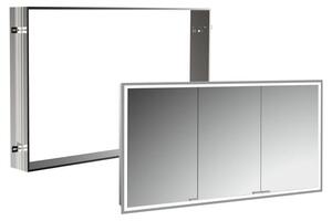 Specchio da bagno Kronenbach Cube 2.0, dimensioni 120 cm, con telaio integrato, 3 ante