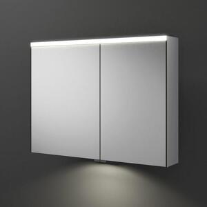 Armadietto specchio burgbad Iveo con illuminazione a LED e illuminazione a LED per il lavabo, 90,8 cm