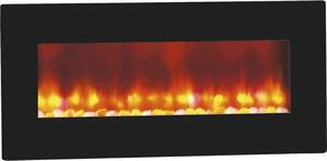Casa Padrino Camino da parete a LED nero 98 x 45 cm - Camino da parete Elekro