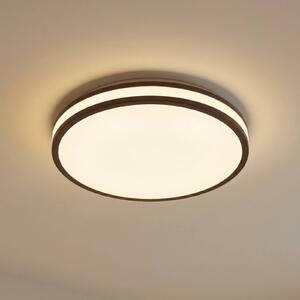 Plafoniera soffitto Emiva Lindby, Legno scuro, Soggiorno / Sala da pranzo, Legno, Moderno, Plafoniera