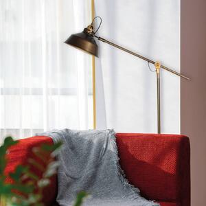 Mexlite Lampada da terra Nove, Bronzo / Ottone antico, Soggiorno / Sala da pranzo, Metallo, Industriale, Lampada da terra