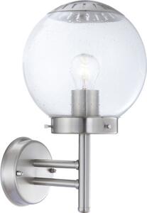 Globo Lighting Lampada da esterno in acciaio inossidabile, vetro trasparente, IP44, LxA: 200x330 mm, profondità: 220 mm, esclusa 1 lampadina E27 da 60 W 230 V