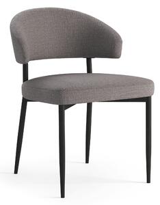 IRIS Taupe Grigio Chiaro (tessuto Basel 34) - MODERNA SEDIA IMBOTTITA PER SALONE/SALA DA PRANZO LOFT