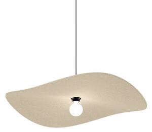 Wever & Ducré Lighting Lampada a sospensione Wave Soft 3.0, dimmerabile, Crema / Ambra, Soggiorno / Sala da pranzo, Tessuto / Stoffa / Seta, Moderno, Lampada a sospensione