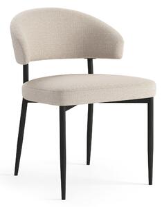 IRIS Beige (tessuto Basel 24) - MODERNA SEDIA IMBOTTITA PER SALONE/SALA DA PRANZO LOFT