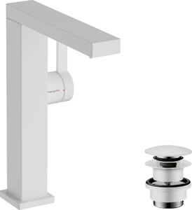 Hansgrohe Tecturis E Fine Mitigeur monocommandé pour lavabo 210, orientable, saillie 157mm, avec vidage Push-Open, CoolStart, EcoSmart+, 73060700, 73060700