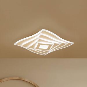 FISCHER & HONSEL Plafoniera soffitto HERO, dimmerabile, Crema / Ambra, Soggiorno / Sala da pranzo, Metallo, Moderno, Plafoniera