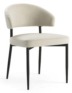 IRIS Beige Sabbia (tessuto Victoria A80) - MODERNA SEDIA IMBOTTITA PER SALONE/SALA DA PRANZO LOFT