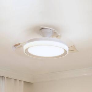 Philips Ventilatore da soffitto LED Bliss, bianco, DC, silenzioso dimmerabile, Bianco / Opale, Soggiorno / Sala da pranzo, Metallo, Moderno