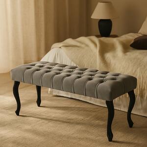 Puffo Per Sedersi Panca Fondo Letto HOMCOM Stile Boho - 120x38x61,5 Cm, Imbottita, Rattan, Crema Panca Da Camera Da Letto