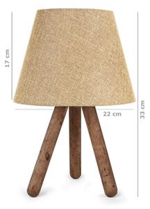 Lampada da tavolo AYD 1xE27/60W/230V beige/marrone