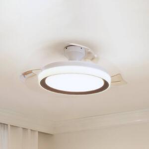Philips Ventilatore da soffitto LED Bliss, oro/bianco, silenzioso, CCT dimmerabile, Bianco / Opale, Soggiorno / Sala da pranzo, Metallo, Moderno