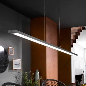 FISCHER & HONSEL Lampada a sospensione Marlo, dimmerabile, Alluminio / Grigio / Zincato, Soggiorno / Sala da pranzo, Metallo, Moderno, Lampada a sospensione