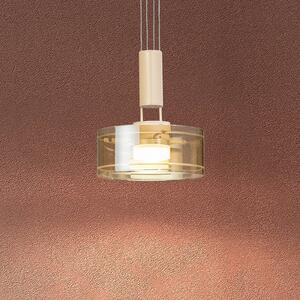 FISCHER & HONSEL Lampada a sospensione LAVIN, dimmerabile, Crema / Ambra, Soggiorno / Sala da pranzo, Metallo, Moderno, Lampada a sospensione