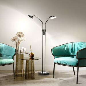 FISCHER & HONSEL Lampada da terra Tallri, dimmerabile, Nero, Soggiorno / Sala da pranzo, Metallo, Moderno, Lampada da terra