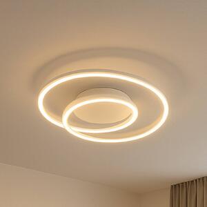 FISCHER & HONSEL Plafoniera soffitto HOLY, dimmerabile, Crema / Ambra, Soggiorno / Sala da pranzo, Metallo, Moderno, Plafoniera