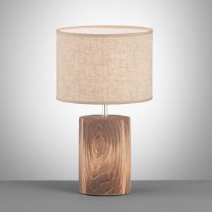 FISCHER & HONSEL Lampada da tavolo Malik, Crema / Ambra, Soggiorno / Sala da pranzo, Tessuto / Stoffa / Seta, Lampada da tavolo