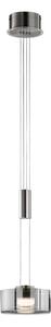 FISCHER & HONSEL Lampada a sospensione LAVIN, dimmerabile, Alluminio / Grigio / Zincato, Soggiorno / Sala da pranzo, Metallo, Moderno, Lampada a sospensione