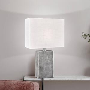 FISCHER & HONSEL Lampada da tavolo Amiens, Bianco / Opale, Soggiorno / Sala da pranzo, Tessuto / Stoffa / Seta, Lampada da tavolo