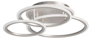 FISCHER & HONSEL Plafoniera soffitto GELDER, dimmerabile, Alluminio / Grigio / Zincato, Soggiorno / Sala da pranzo, Metallo, Moderno, Plafoniera