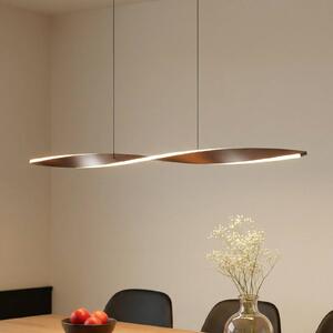 Lampada LED a sospensione Lindby Jaren, nero/marrone, 100 cm, CCT Jaren, Marrone / Ruggine, Soggiorno / Sala da pranzo, Metallo, Moderno