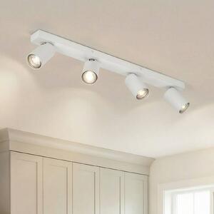 OSRAM Faretto da soffitto OCTAGON, bianco, a 4 luci, GU10-LED 927 dimmerabile, Bianco / Opale, Soggiorno / Sala da pranzo, Metallo, Moderno