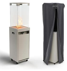 Camino da Giardino da Esterno da Balcone Camino da Terrazza a Gas FARO - Dimensioni ?14,17x14,17x h59,06 cm peso 11 kg Fino a 8 kW - Alimentato a GPL - Tempo di Combustione 55 Ore