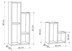 SET 2x Libreria SULE marrone