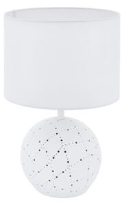 EGLO MONTALBANO, Bianco, Vetroceramica, Tessile, Camera da letto, IP20, II, E27