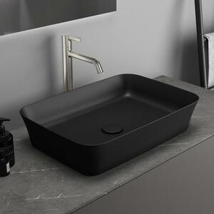 Ideal Standard Ipalyss, vasca da appoggio quadrata, senza troppofilo, dimensioni 55 x 38 cm