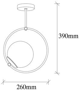 Lampadario su palo DOLUNAY 1xE27/40W/230V