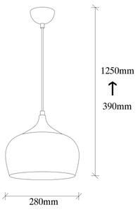 Lampadario su corda SAGLAM 1xE27/40W/230V