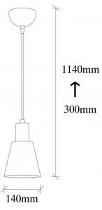 Lampadario su filo KEM 1xE27/40W/230V nero
