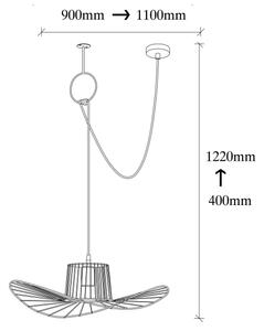 Lampadario su filo TEL 1xE27/40W/230V
