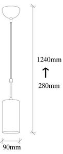 Lampadario su filo KEM 1xE27/40W/230V oro