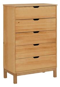 Cassettiera alta in legno di pino in colore naturale 113x39 cm Post - Støraa