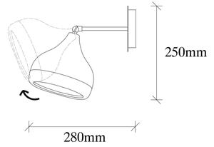 Faretto da muro YILDO 1xE27/40W/230V