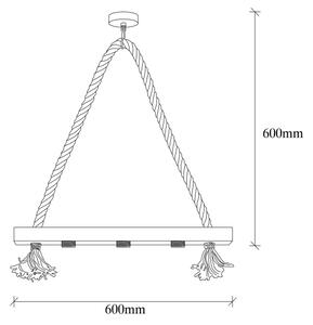 Lampadario su filo EREBOS 3xE27/40W/230V