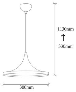 Lampadario su filo BERCESTE 1xE27/40W/230V nero