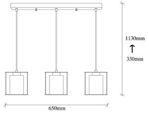 Lampadario su filo SWANK 3xE27/100W/230V