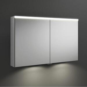 Armadietto specchio burgbad Iveo con illuminazione a LED e illuminazione a LED per il lavabo, 110,8 cm