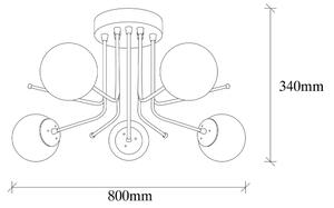 Lampadario a plafone DAISY 5xE27/40W/230V