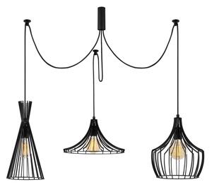 Lampadario a sospensione con filo MEZOPOTAMYA 3xE27/40W/230V ragno